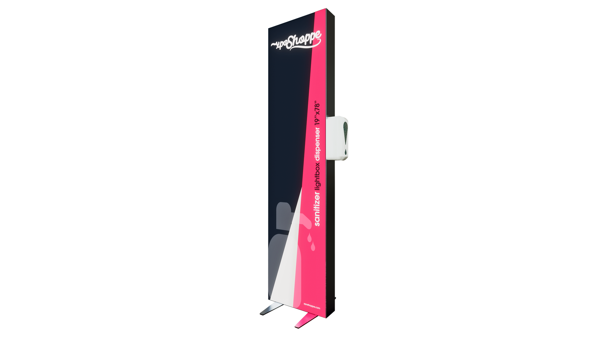 sanitizer lightbox dispenser 19x78